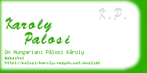karoly palosi business card